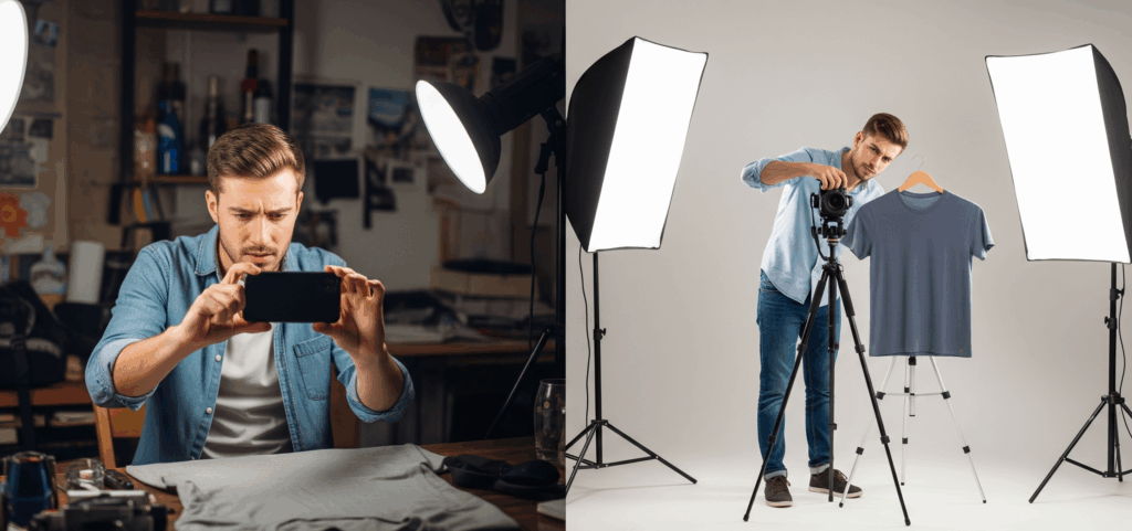 Empreendedor fotografa seus produtos para o Instagram